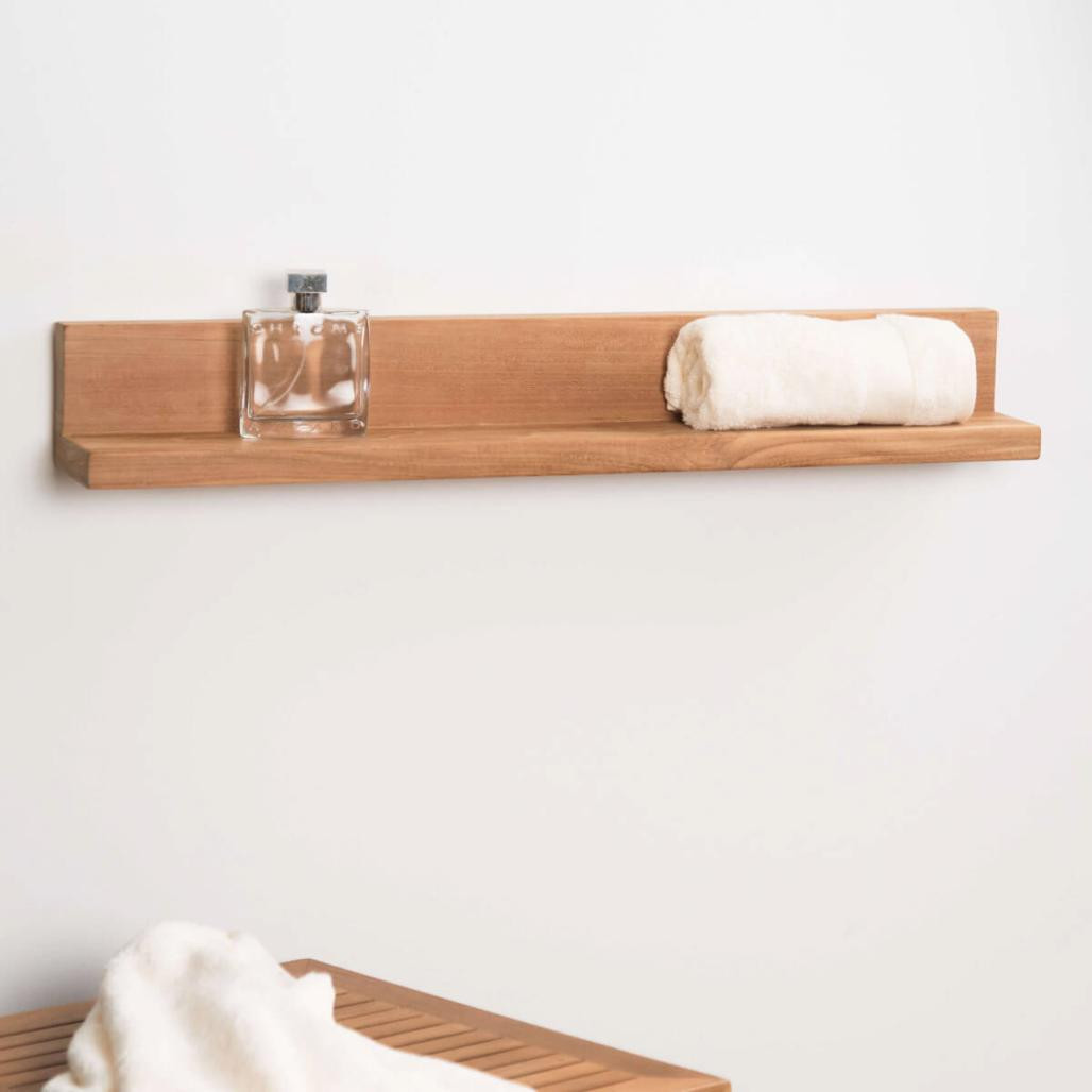Repisa balda Camelia cuarto de baño de teca maciza 70 cm Repisa balda Camelia cuarto de baño de teca maciza 70 cm