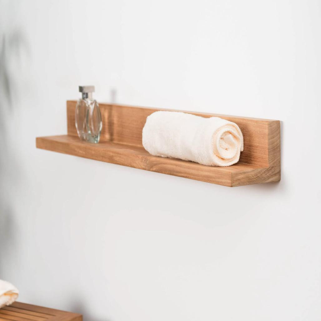 Repisa balda Camelia cuarto de baño de teca maciza 70 cm Repisa balda Camelia cuarto de baño de teca maciza 70 cm