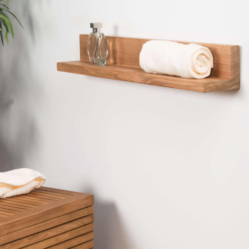 Repisa balda Camelia cuarto de baño de teca maciza 70 cm Repisa balda Camelia cuarto de baño de teca maciza 70 cm