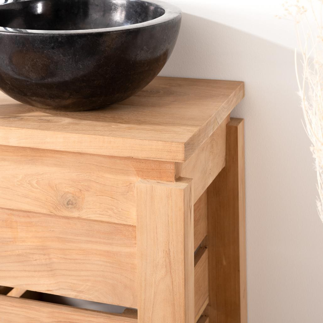 Mueble pequeño para cuarto de baño wc Zen de teca 40 cm