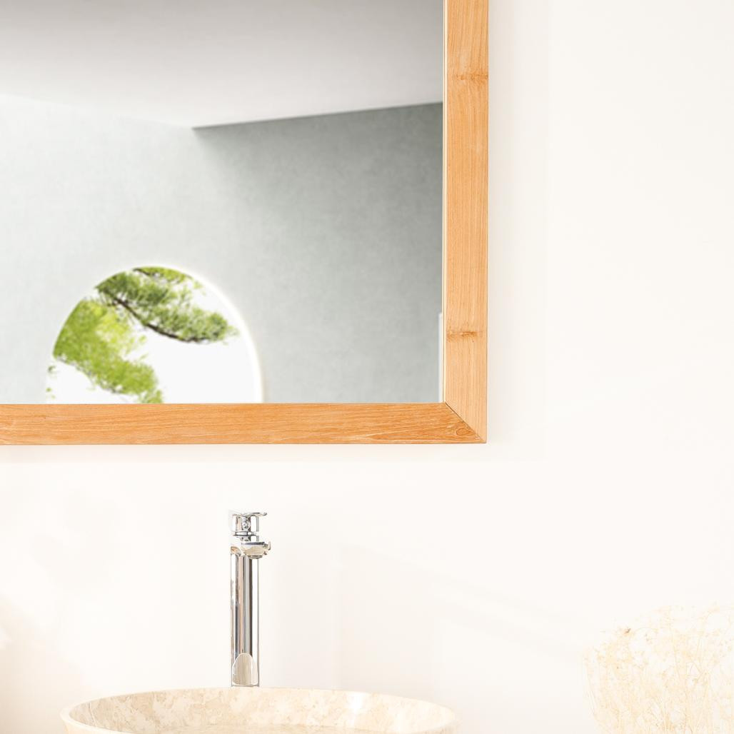 Espejo rectangular grande de teca maciza 145 x 70 Espejo rectangular grande de teca maciza 145 x 70