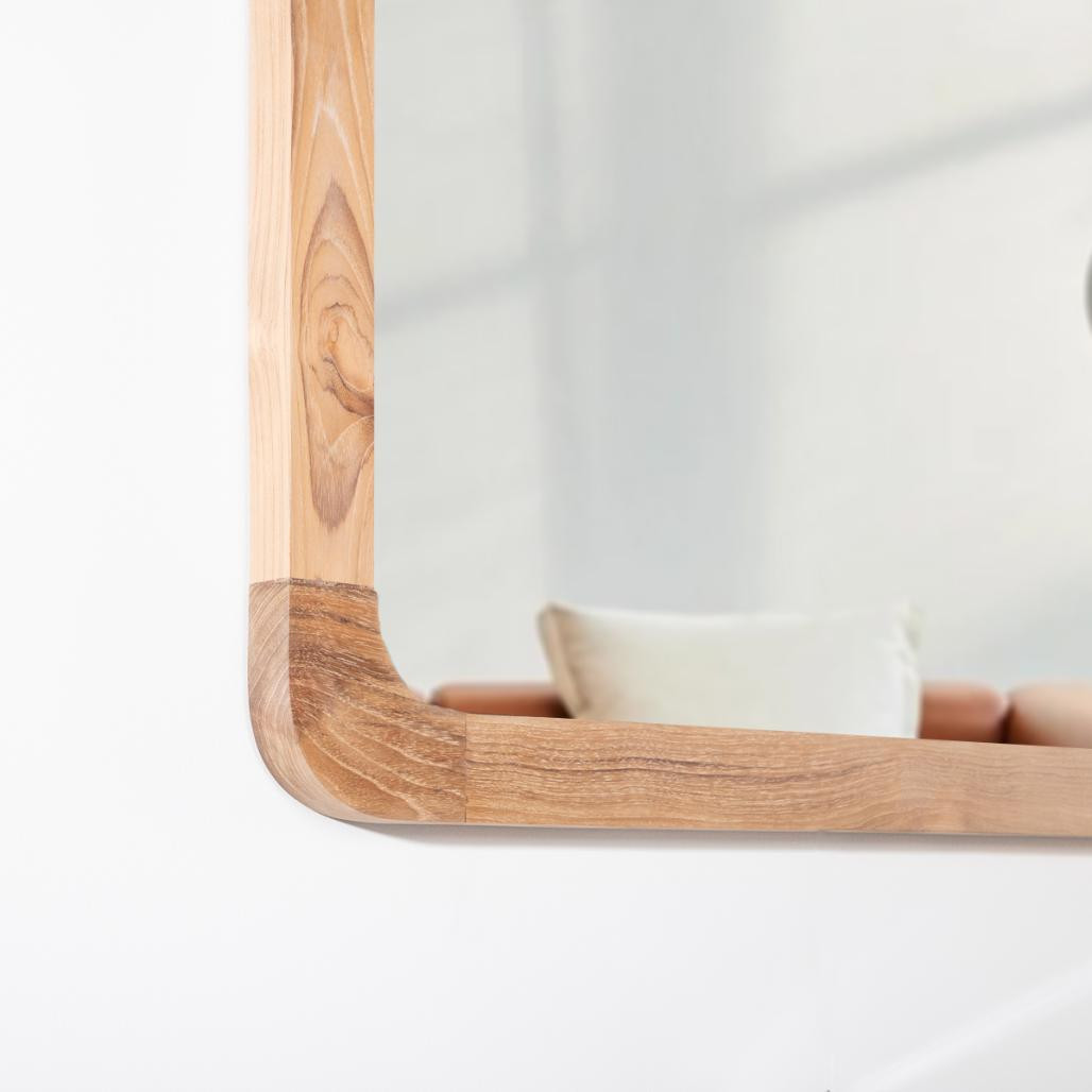 Espejo grande teca retro 120 x 70