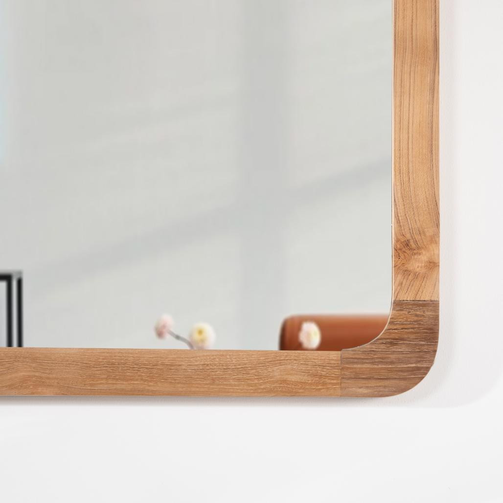 Espejo grande teca retro 120 x 70