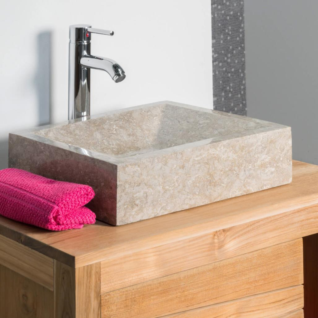 Lavabo sobre encimera de baño Alejandría rectángulo 30x40cm gris Lavabo sobre encimera de baño Alejandría rectángulo 30x40cm gris