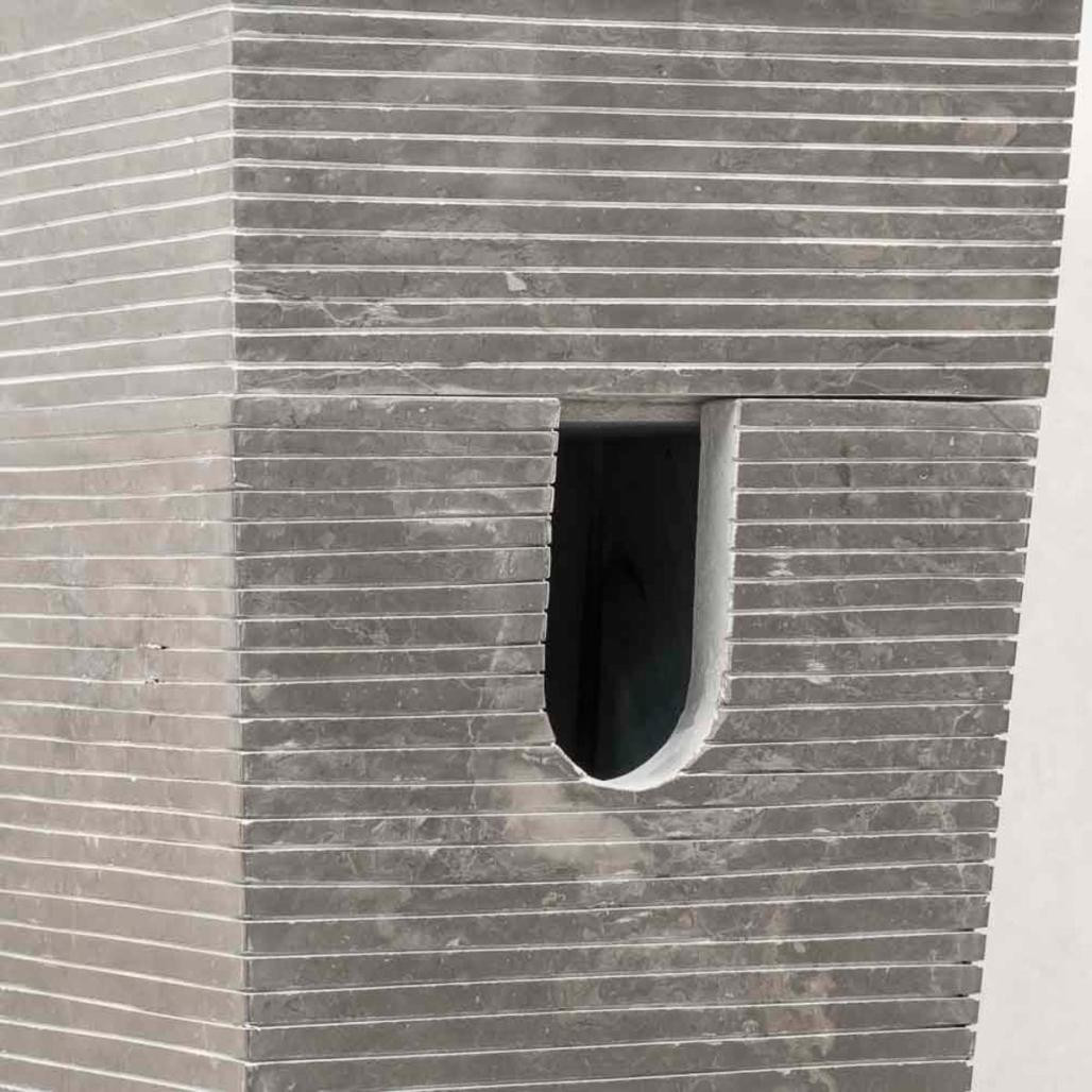 Lavabo de pie cuadrado de piedra cuarto de baño Guiza negro Lavabo de pie cuadrado de piedra cuarto de baño Guiza negro