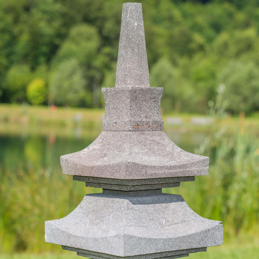 Linterna japonesa pagoda de piedra de lava 90 cm