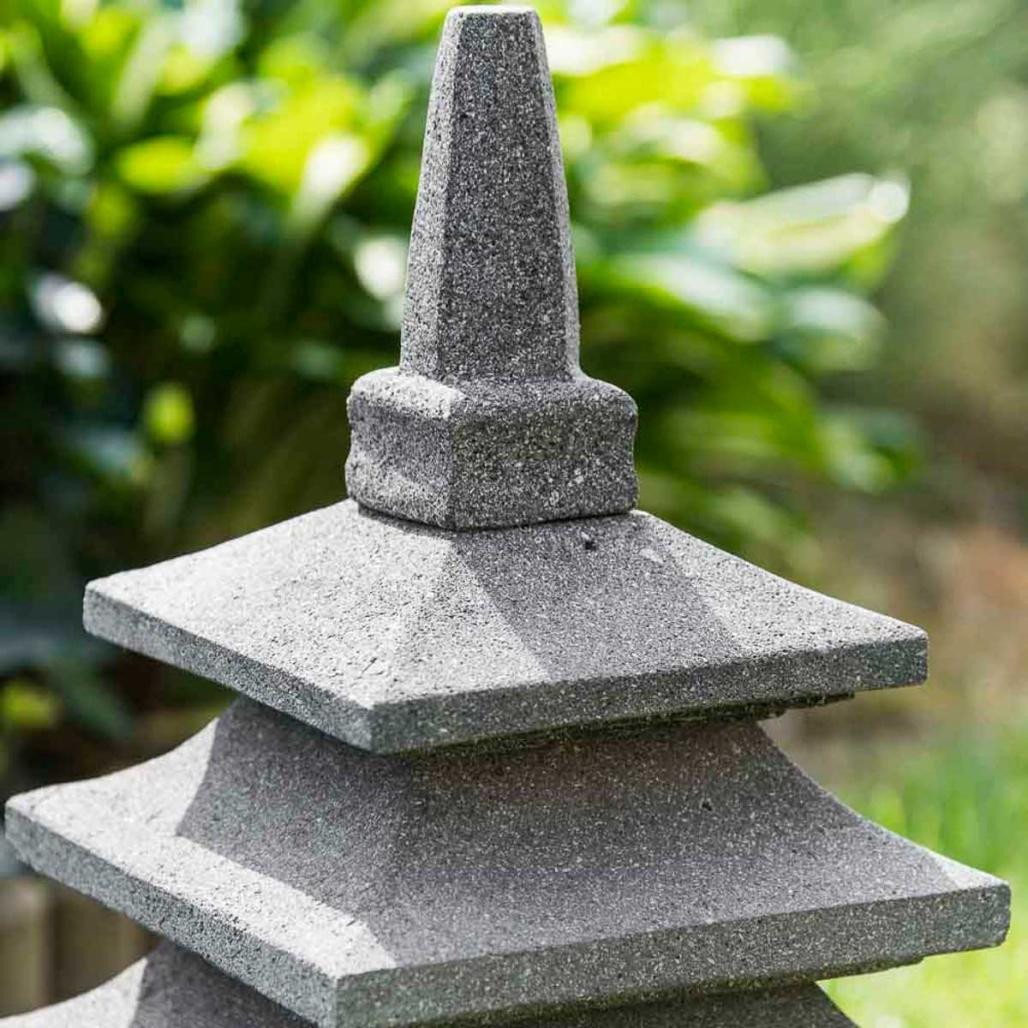 Linterna japonesa de piedra de lava 50 cm decoración zen Linterna japonesa de piedra de lava 50 cm decoración zen