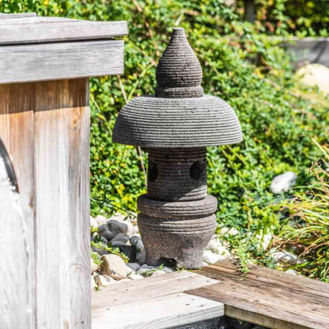 Linterna japonesa de piedra de lava 55 cm jardàn zen