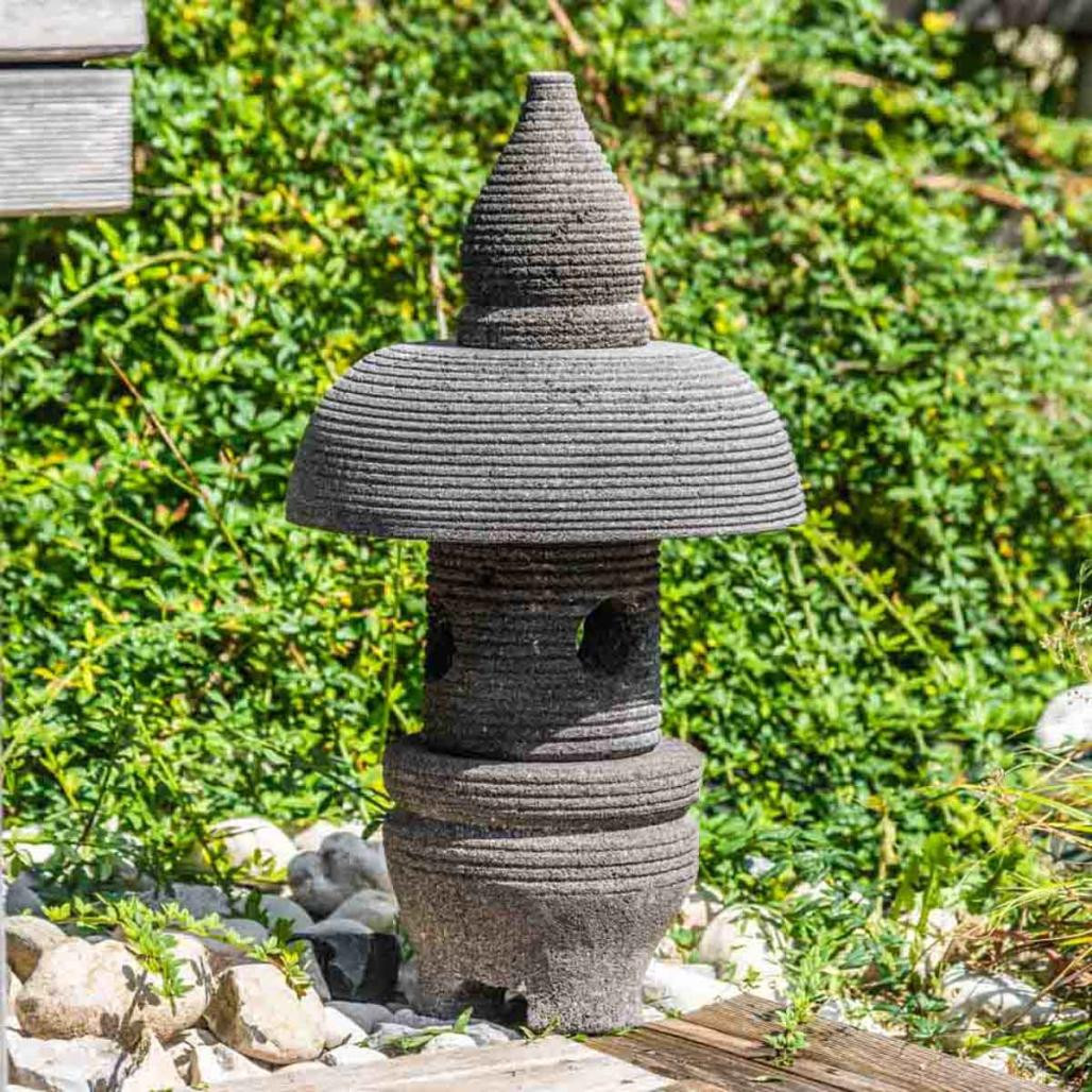 Linterna japonesa de piedra de lava 55 cm jardàn zen Linterna japonesa de piedra de lava 55 cm jardàn zen
