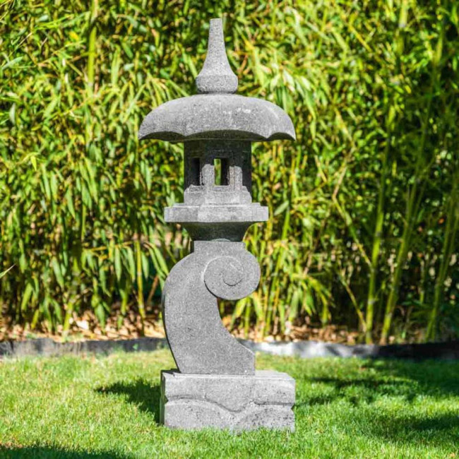 Linterna japonesa pagoda zen de piedra de lava 90 cm