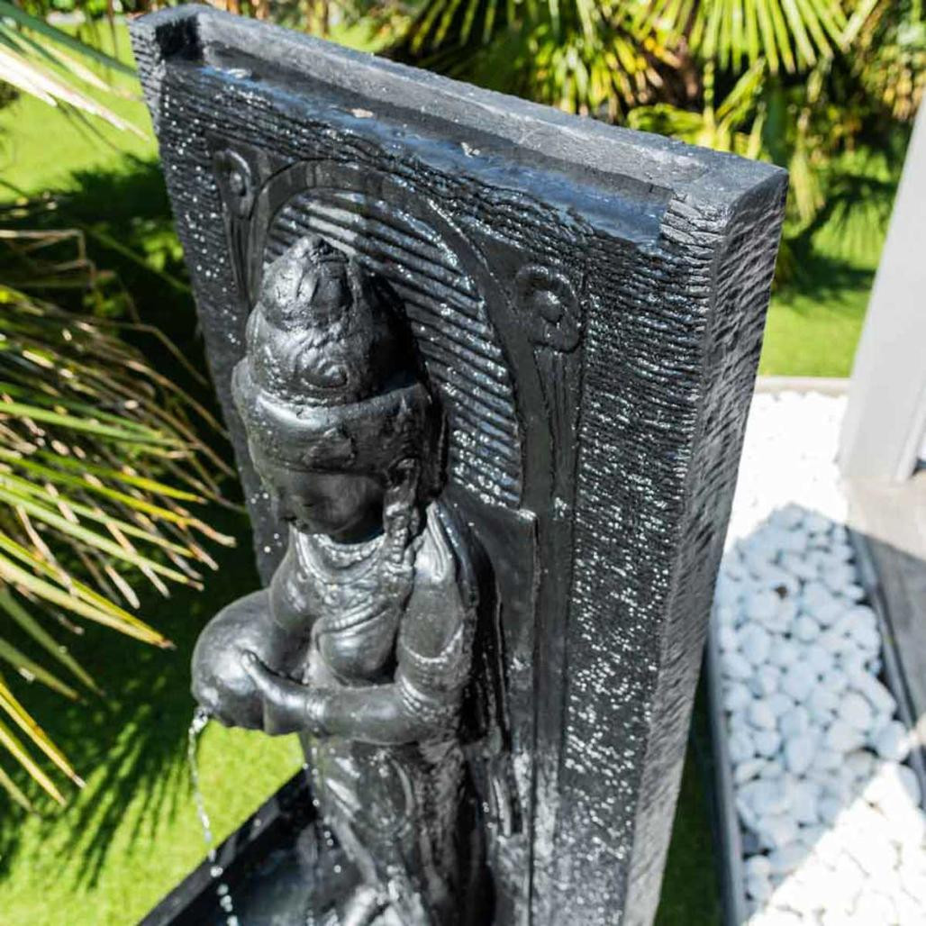 Fuente de jardà­n pared de agua diosa dewi sri 1,50 m negro