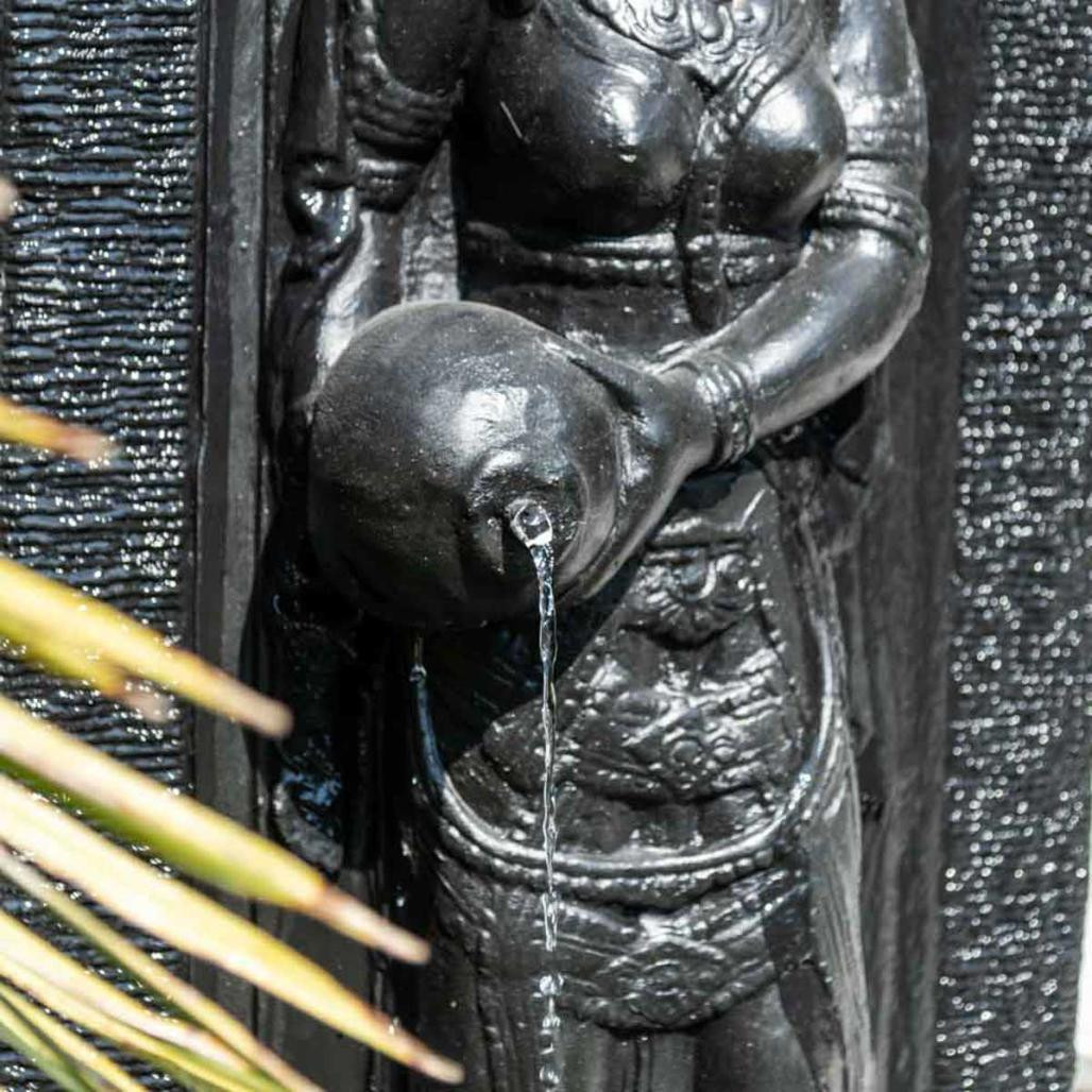 Fuente de jardà­n pared de agua diosa dewi sri 1,50 m negro