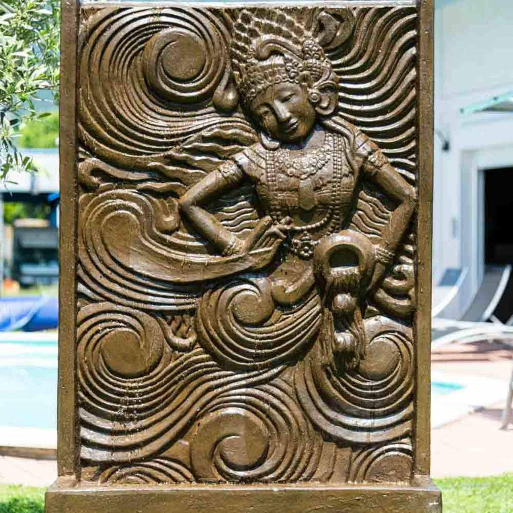 Fuente grande de jardàn pared de agua diosa balinesa marrón 1,50 m Fuente grande de jardàn pared de agua diosa balinesa marrón 1,50 m