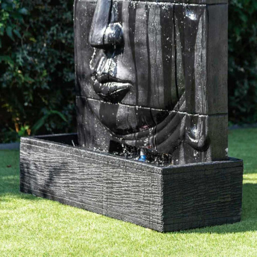Fuente grande de exterior pared de agua rostro de buda 1,80 m