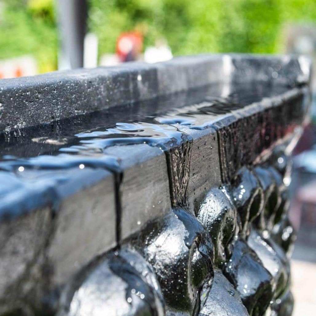 Fuente grande de exterior pared de agua rostro de buda 1,80 m