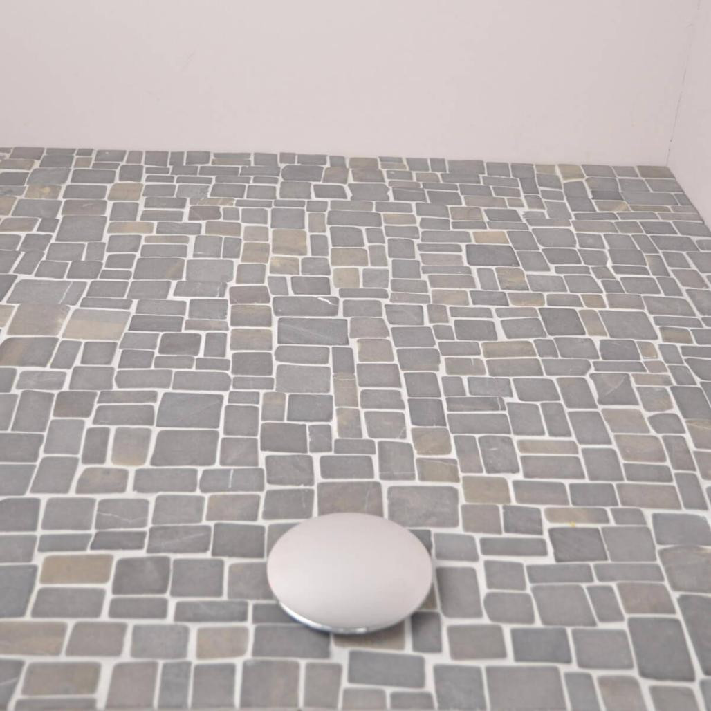 Revestimiento mosaico de piedra mármol gris Revestimiento mosaico de piedra mármol gris
