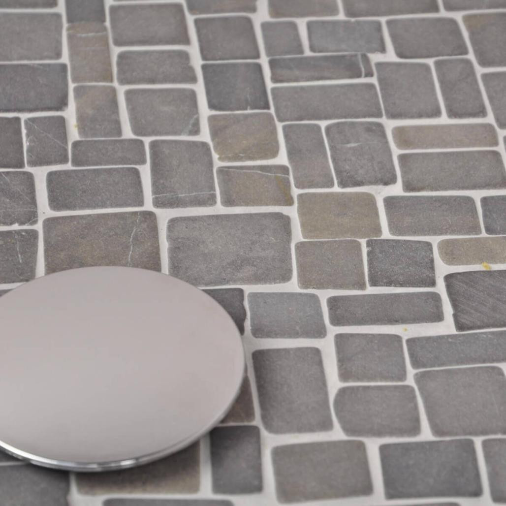 Revestimiento mosaico de piedra mármol gris Revestimiento mosaico de piedra mármol gris