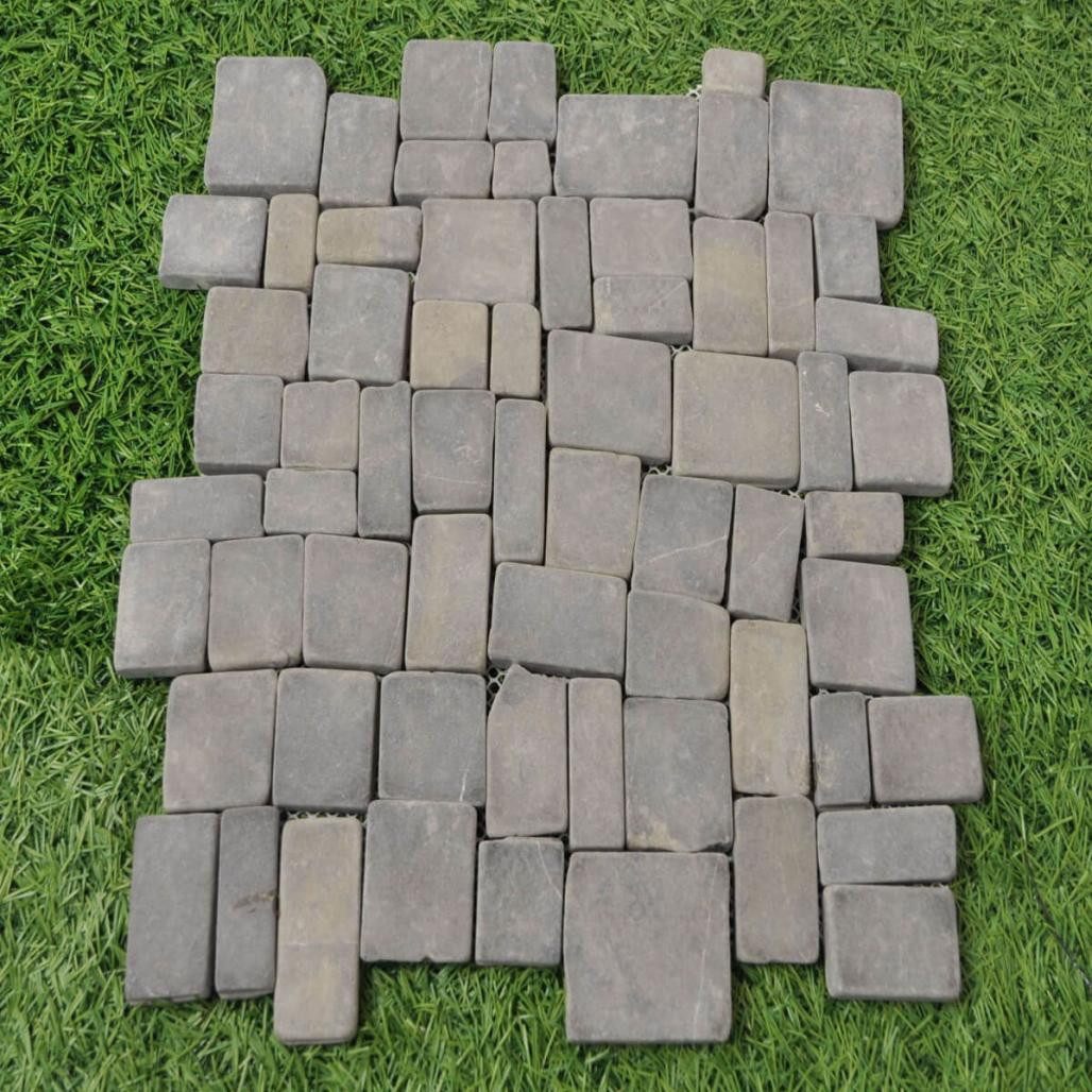 Revestimiento mosaico de piedra mármol gris Revestimiento mosaico de piedra mármol gris