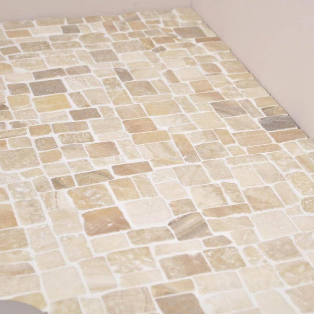 Revestimiento mosaico de piedra mármol y ónix Revestimiento mosaico de piedra mármol y ónix