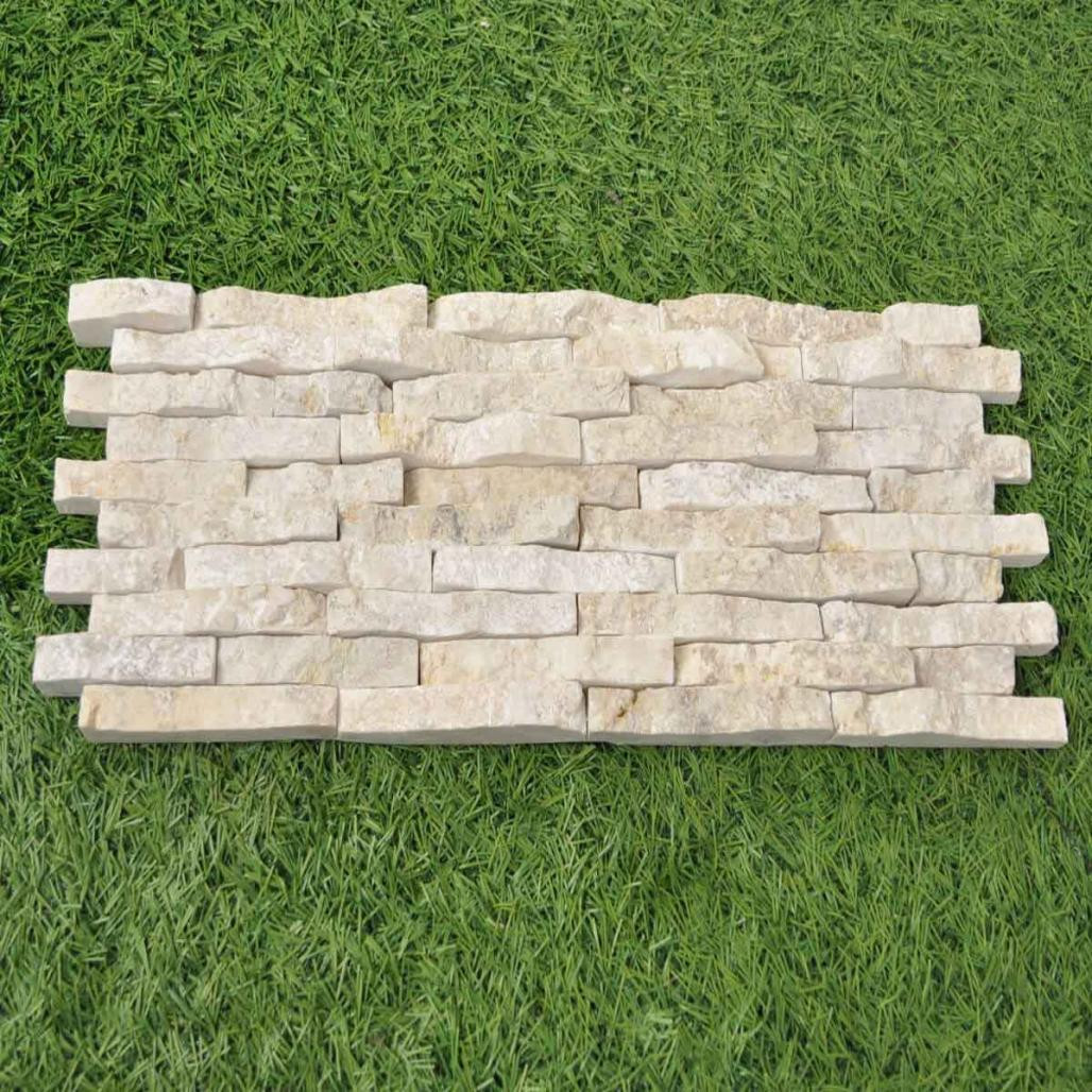 Revestimiento de piedra natural de mármol sin pulir crema Revestimiento de piedra natural de mármol sin pulir crema