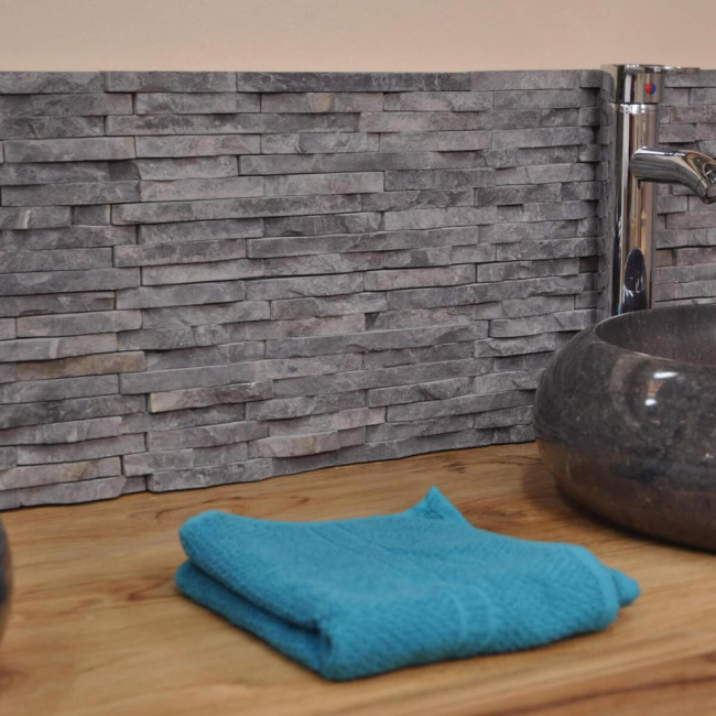 Revestimiento de piedra natural de mármol sin pulir gris negro