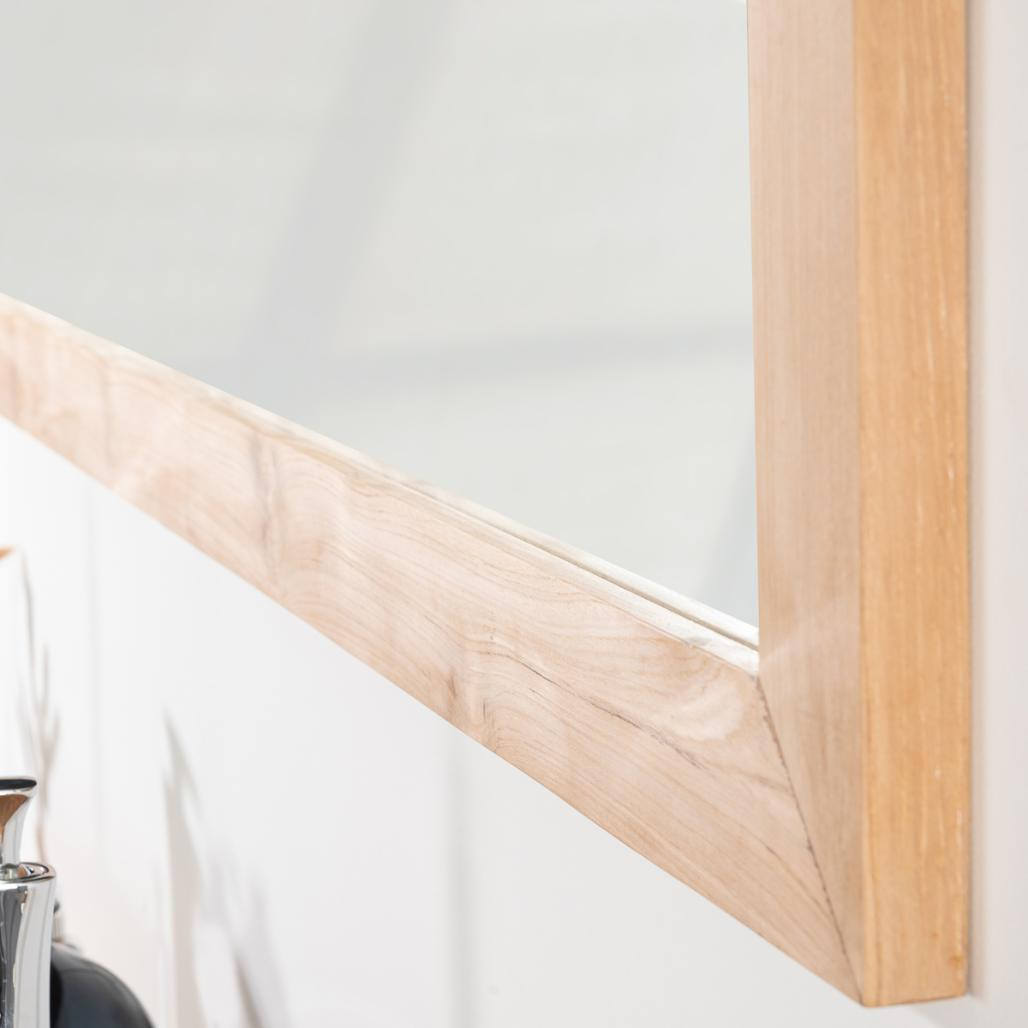 Espejo rectangular grande de teca maciza 180 x 70