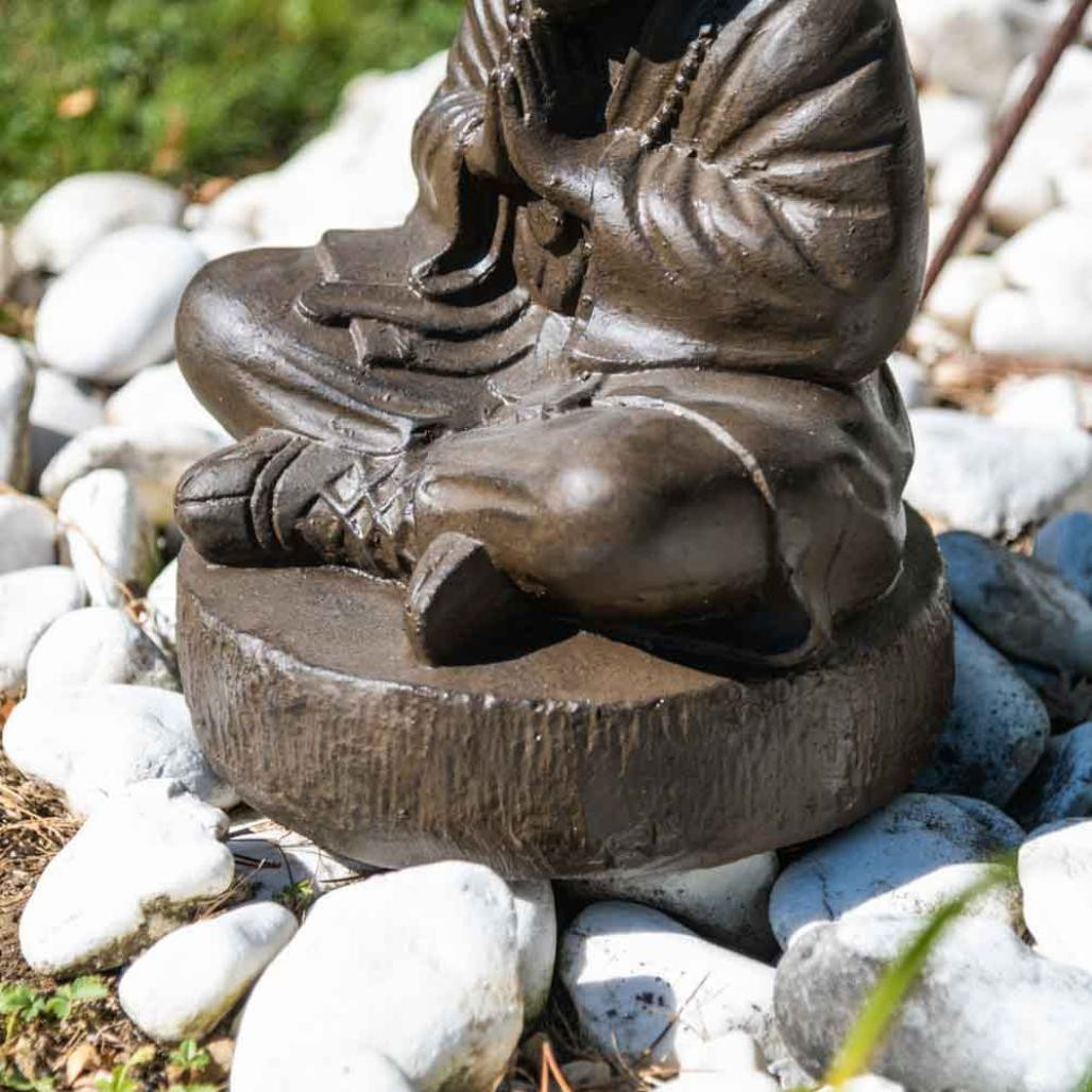Estatua monje shaolin marrón envejecida 40 cm Estatua monje shaolin marrón envejecida 40 cm