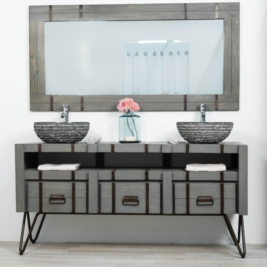 Espejo grande para cuarto de baño Loft 160 x 80 gris Espejo grande para cuarto de baño Loft 160 x 80 gris