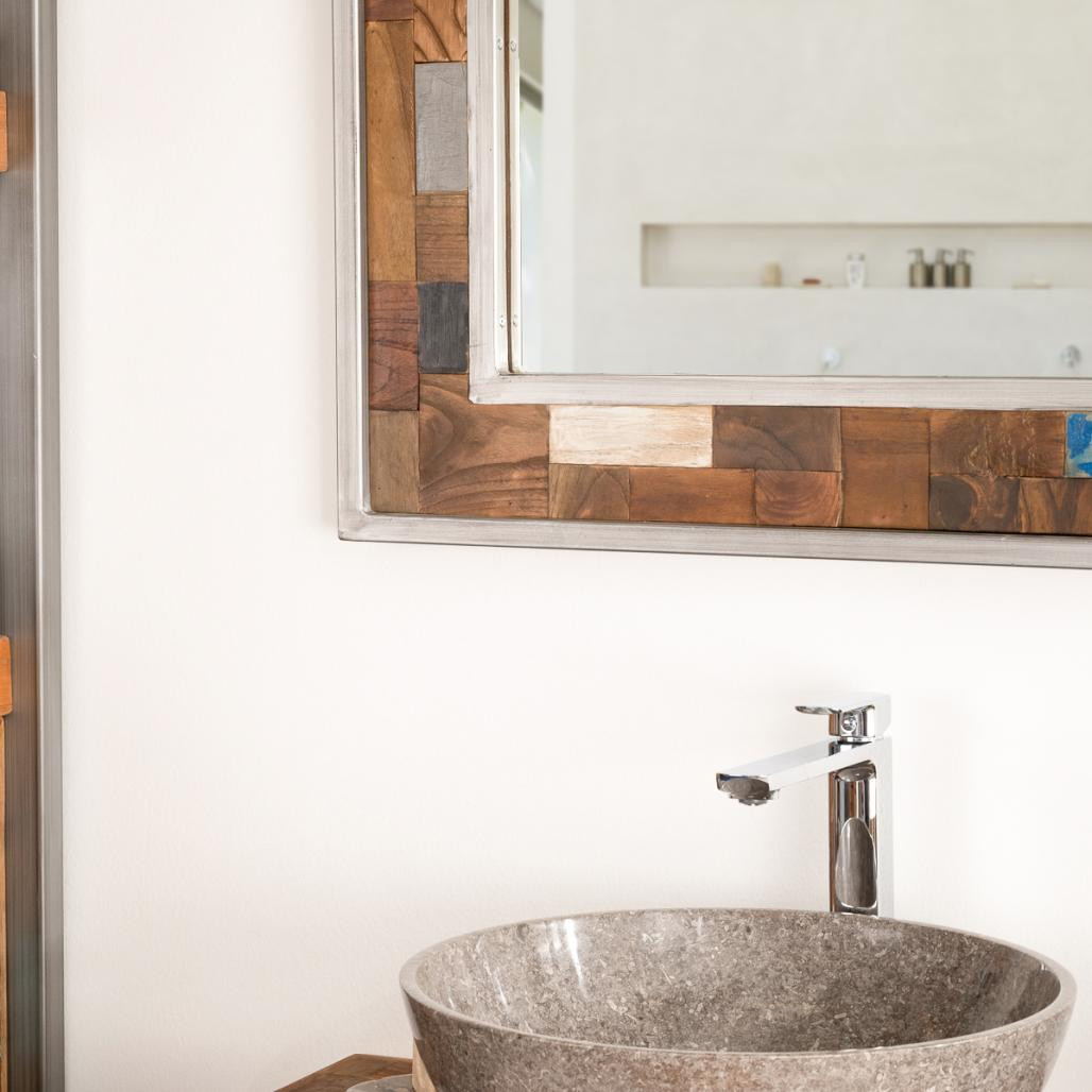 Espejo grande para cuarto de baño Factory madera metal 140 x 70 Espejo grande para cuarto de baño Factory madera metal 140 x 70