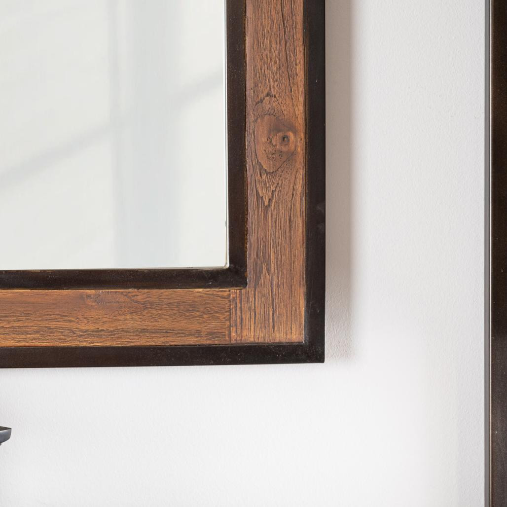 Espejo para cuarto de baño Elegancia madera metal 60 x 80