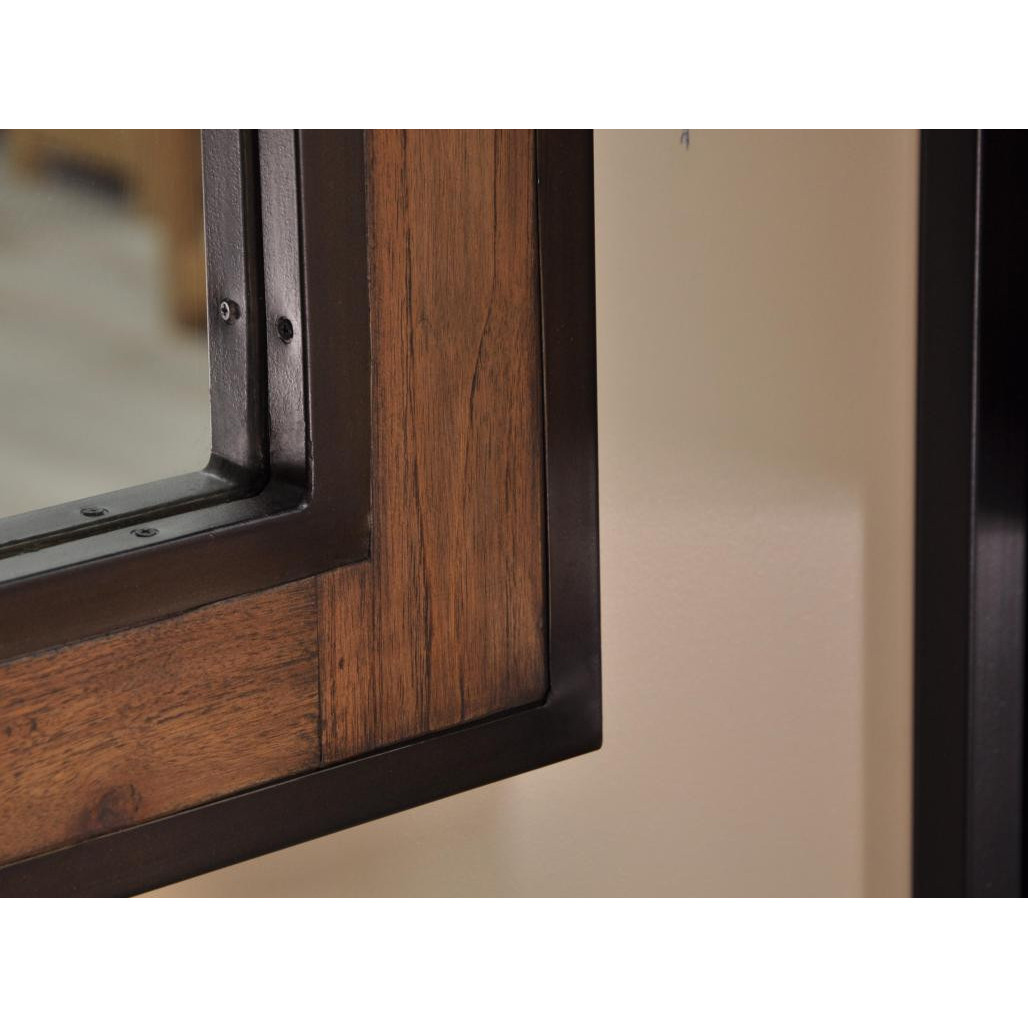 Espejo para cuarto de baño Elegancia madera metal 60 x 80