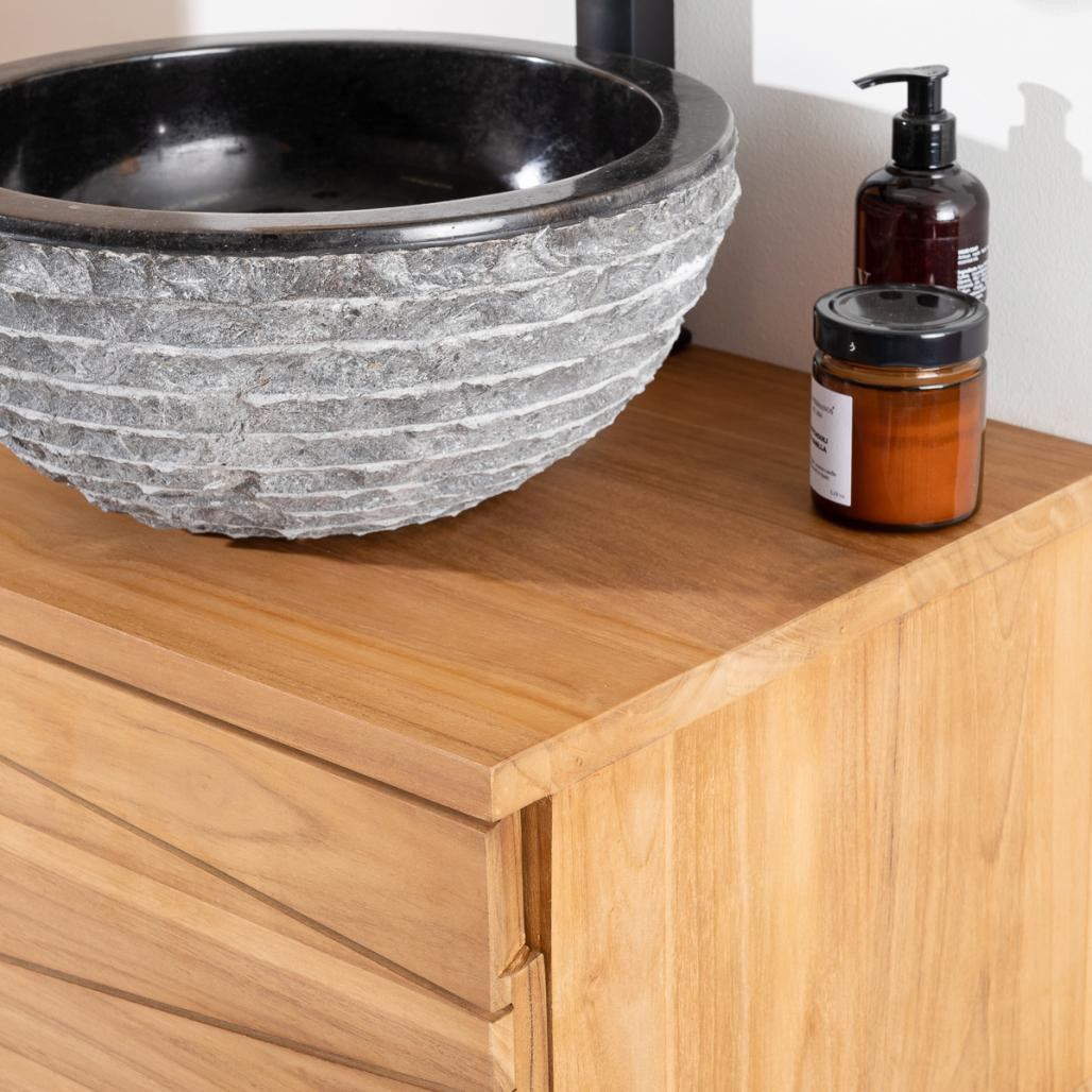 Mueble para cuarto de baño suspendido de teca Cosy 50 cm Mueble para cuarto de baño suspendido de teca Cosy 50 cm
