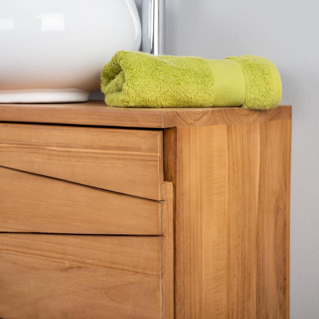 Mueble para cuarto de baño suspendido de teca Cosy 40cm