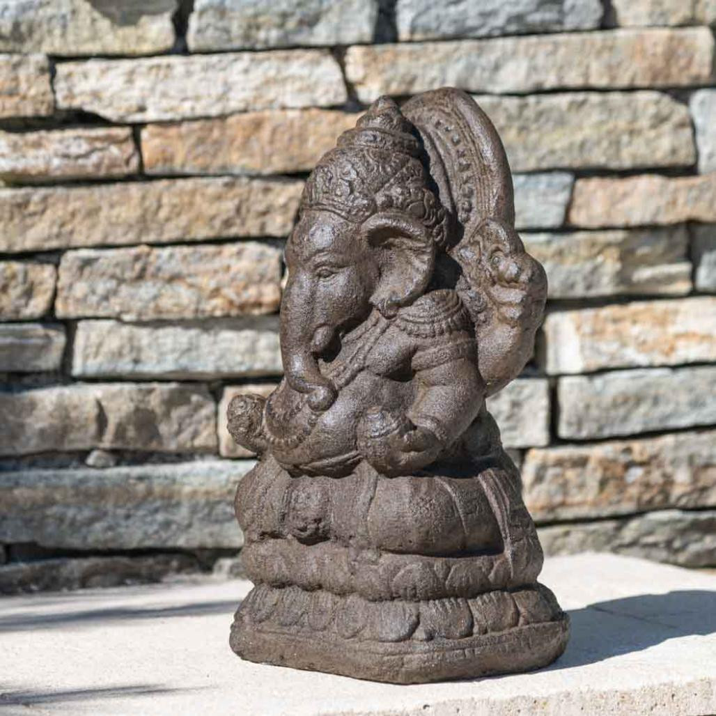 Estatua ganesh 40 cm marrón envejecido