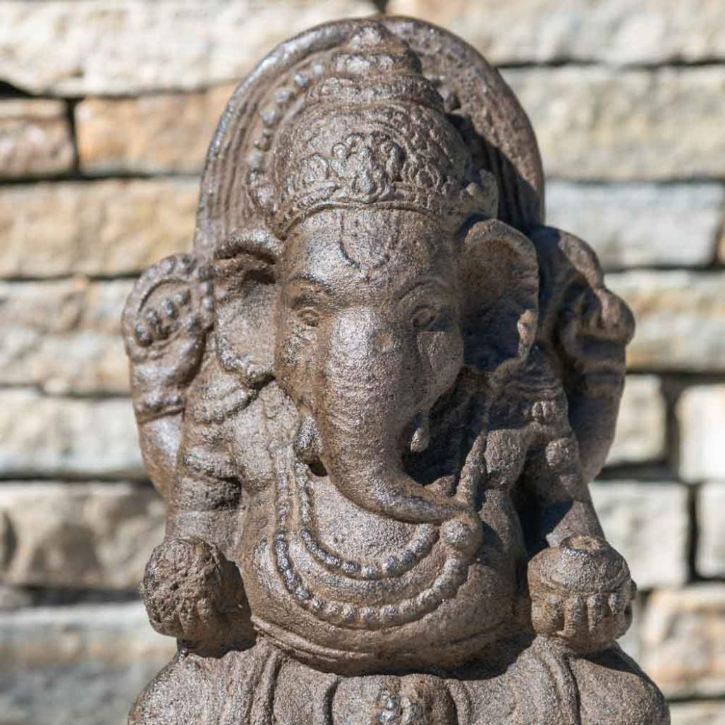Estatua ganesh 40 cm marrón envejecido