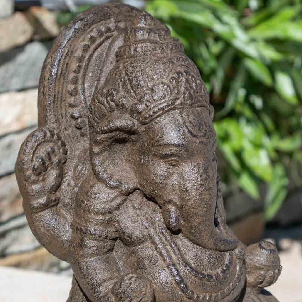 Estatua ganesh 40 cm marrón envejecido