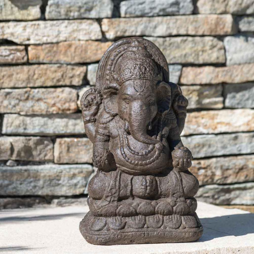 Estatua ganesh 40 cm marrón envejecido