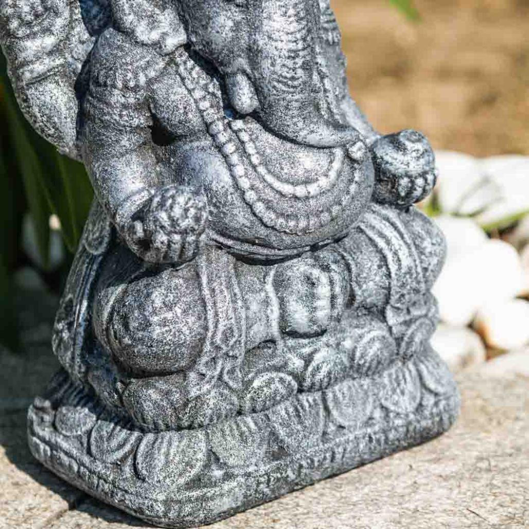 Estatua ganesh 40 cm negro gris Estatua ganesh 40 cm negro gris