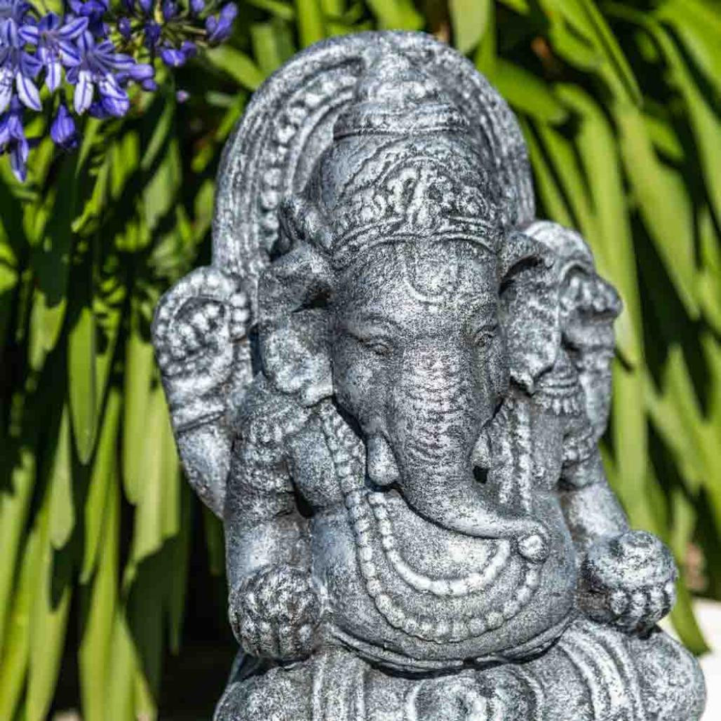 Estatua ganesh 40 cm negro gris Estatua ganesh 40 cm negro gris