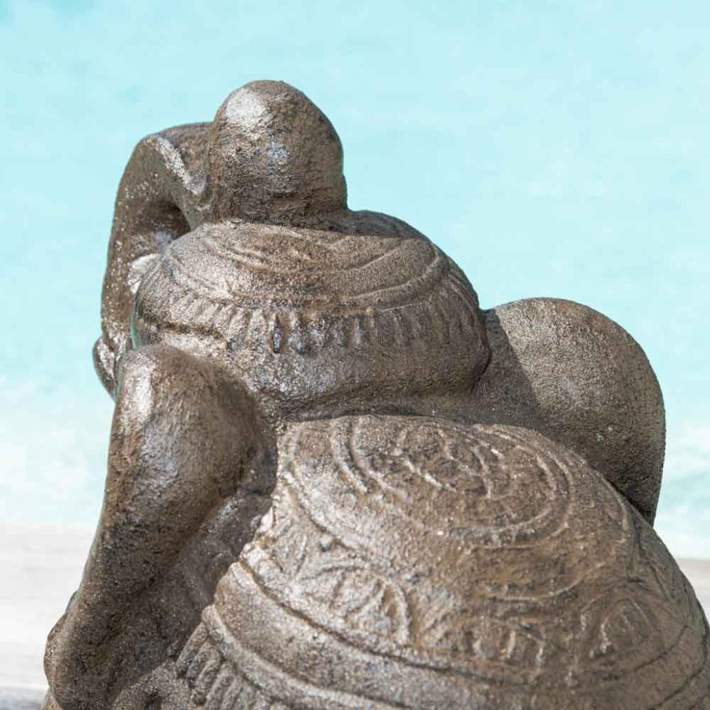 Estatua elefante sentado 40 cm marrón envejecido Estatua elefante sentado 40 cm marrón envejecido