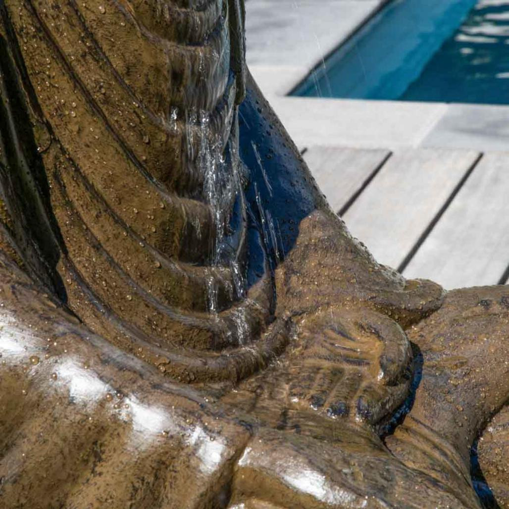 Fuente de jardàn buda sentado con pàtina 1,20 m Fuente de jardàn buda sentado con pàtina 1,20 m