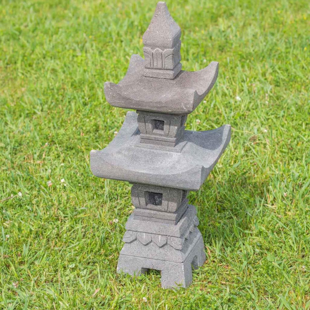 Linterna japonesa de piedra de lava 70 cm Linterna japonesa de piedra de lava 70 cm