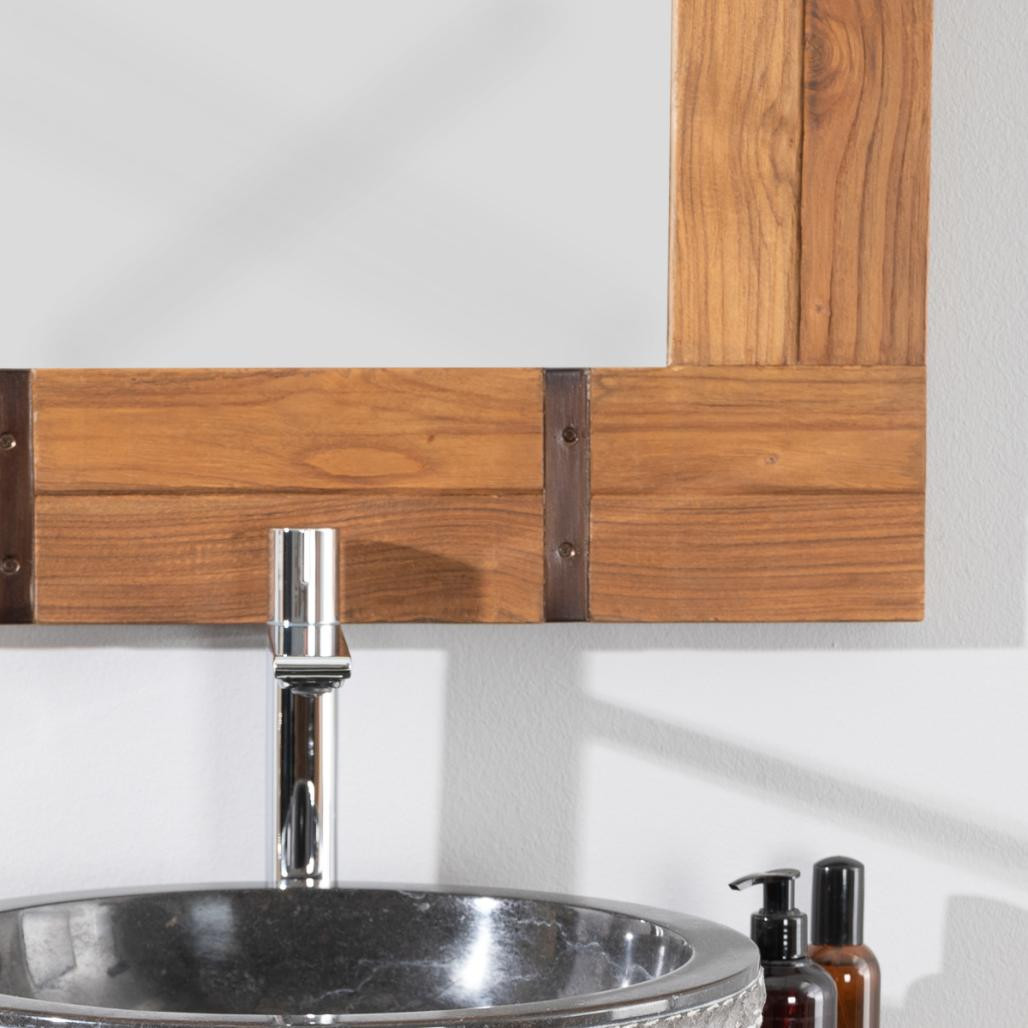 Espejo de cuarto de baño natural Loft 60 x 80 natural