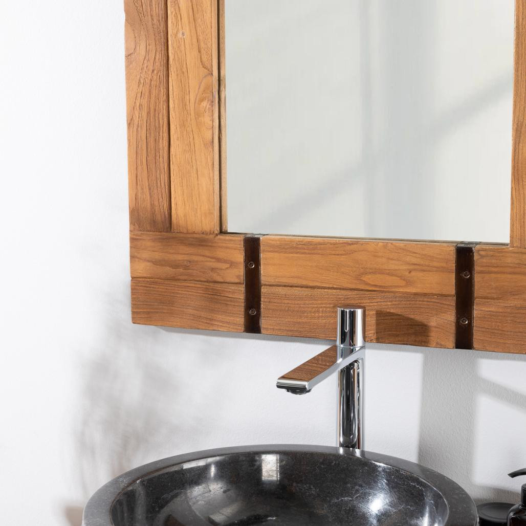 Espejo de cuarto de baño natural Loft 60 x 80 natural