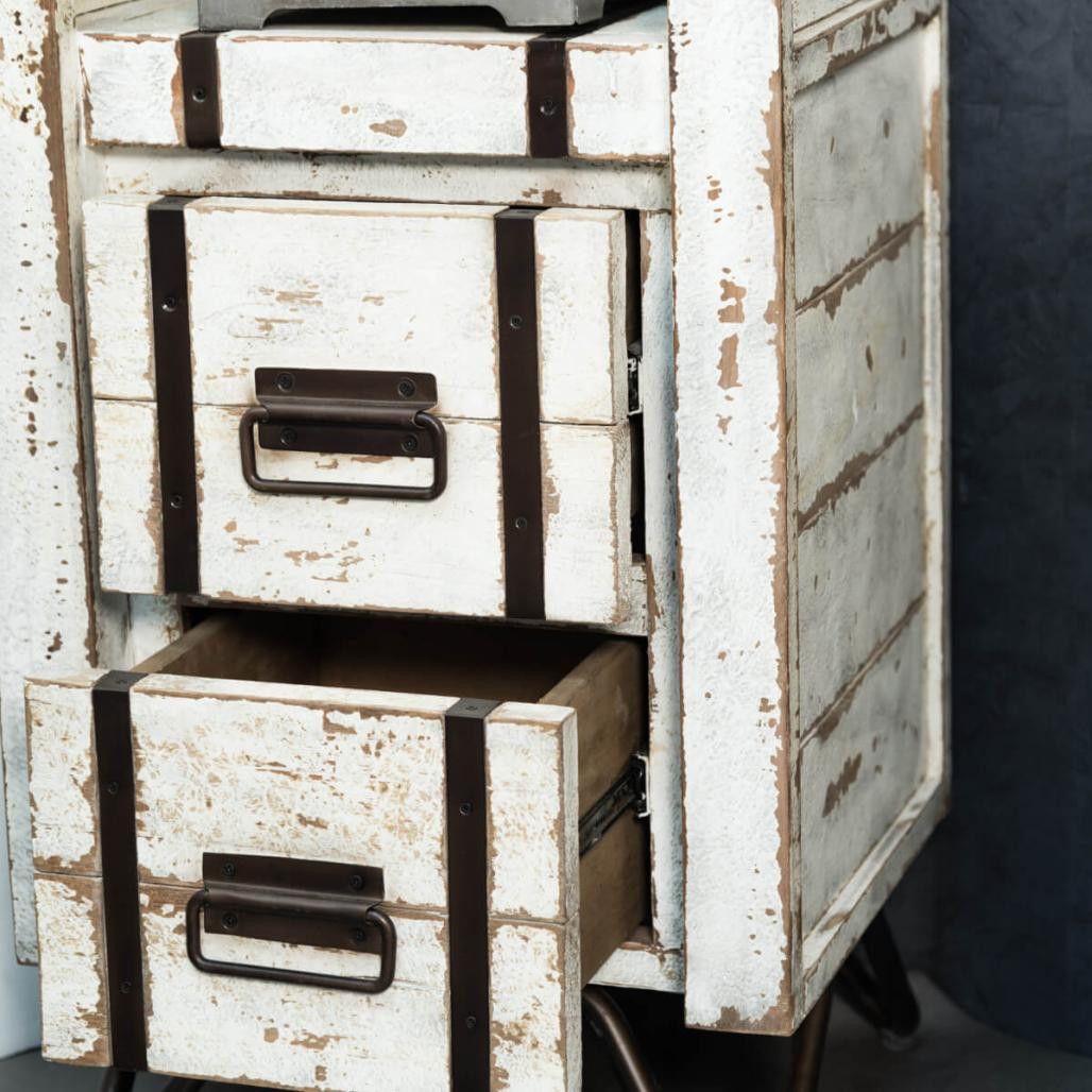 Columna de mindi para cuarto de baño Loft 190 blanco Columna de mindi para cuarto de baño Loft 190 blanco