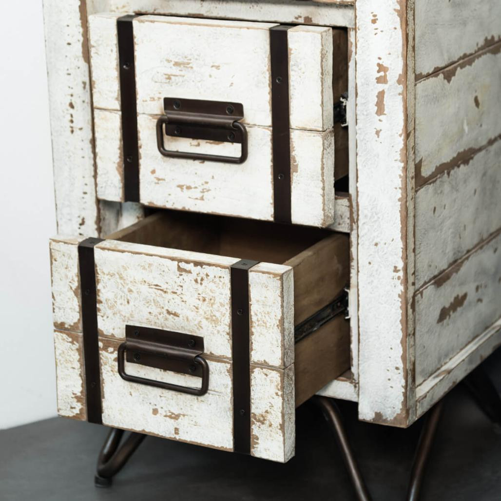 Columna de mindi para cuarto de baño Loft 190 blanco Columna de mindi para cuarto de baño Loft 190 blanco