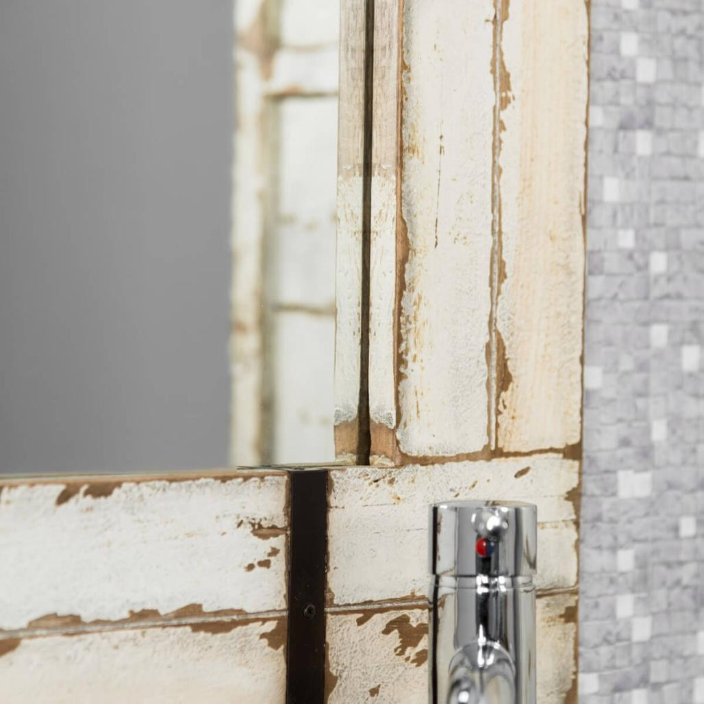 Espejo para cuarto de baño de mindi 60 x 80 cm Loft blanco Espejo para cuarto de baño de mindi 60 x 80 cm Loft blanco