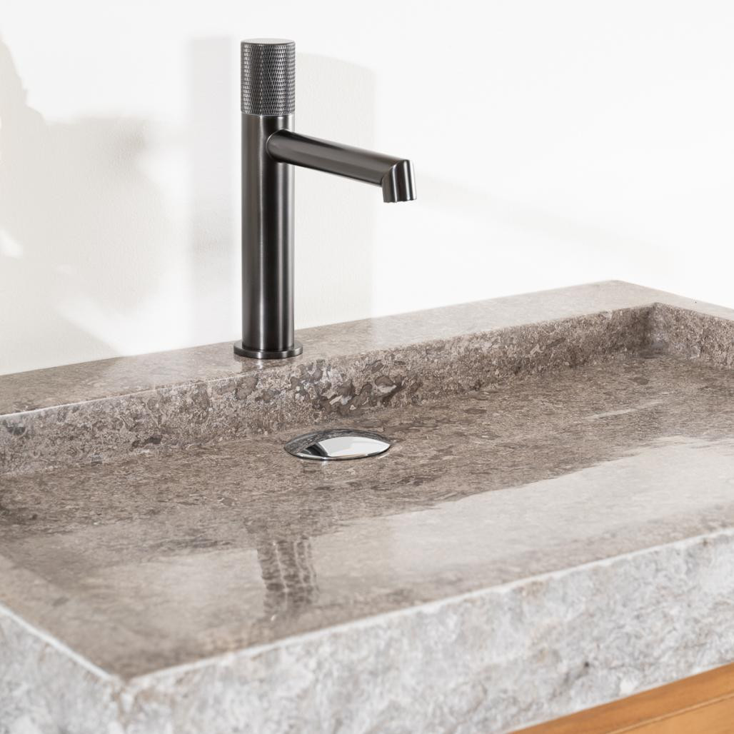 Meuble en teck massif Cosy 67cm + vasque gris Meuble en teck massif Cosy 67cm + vasque gris