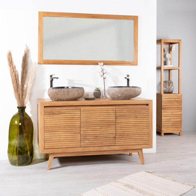 Mueble para cuarto de baño de teca Vintage 140