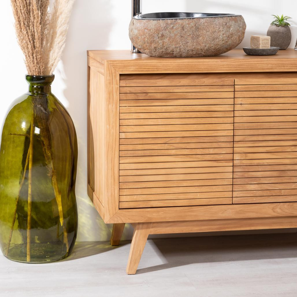Mueble para cuarto de baño de teca Vintage 140